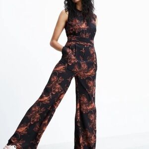 Madewell Isabella Silk Floral Jumpsuit